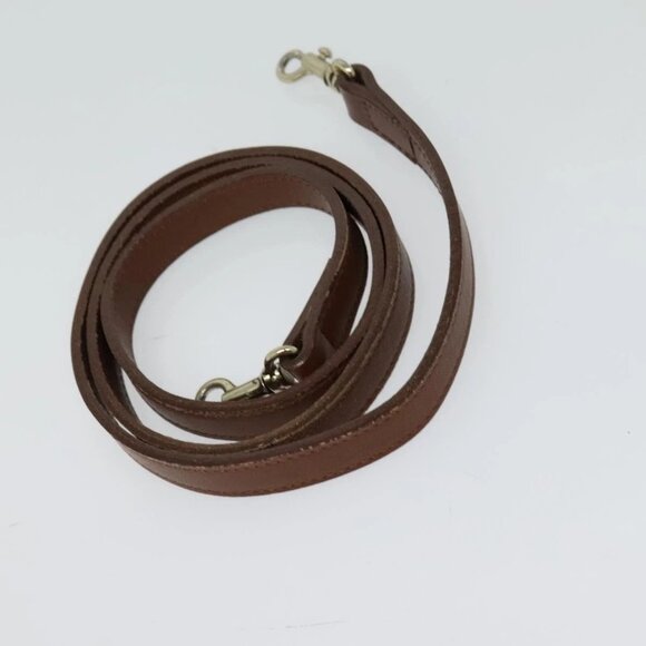 Burberrys Hand Bag Leather 2way Brown Gold Auth BA2959 - Picture 11 of 16